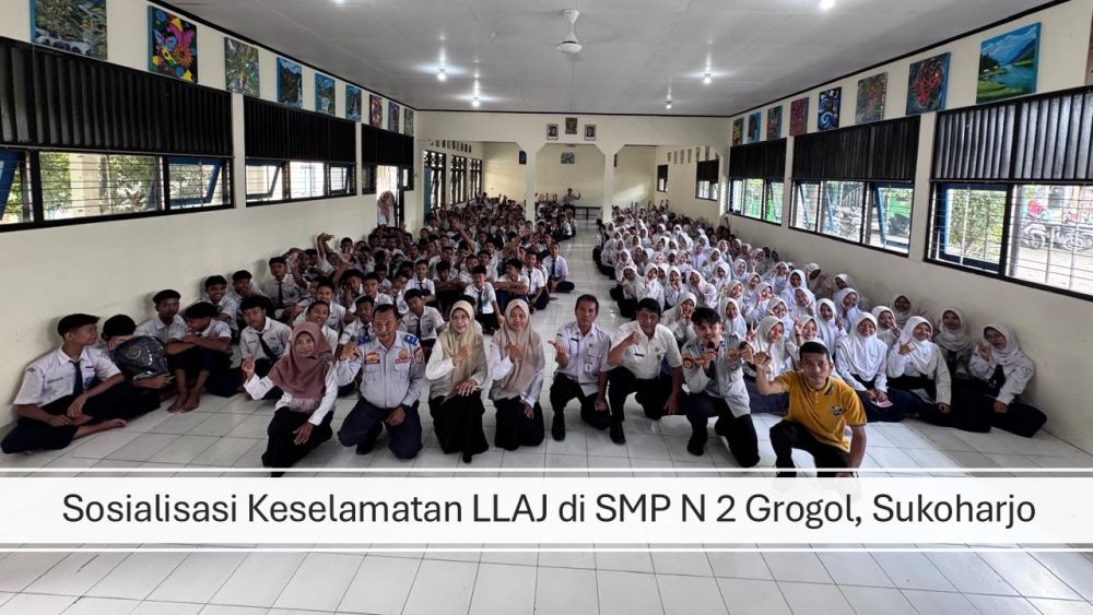 SOSIALISASI KESELAMATAN LLAJ DI SMP N 2 GROGOL. SUKOHARJO